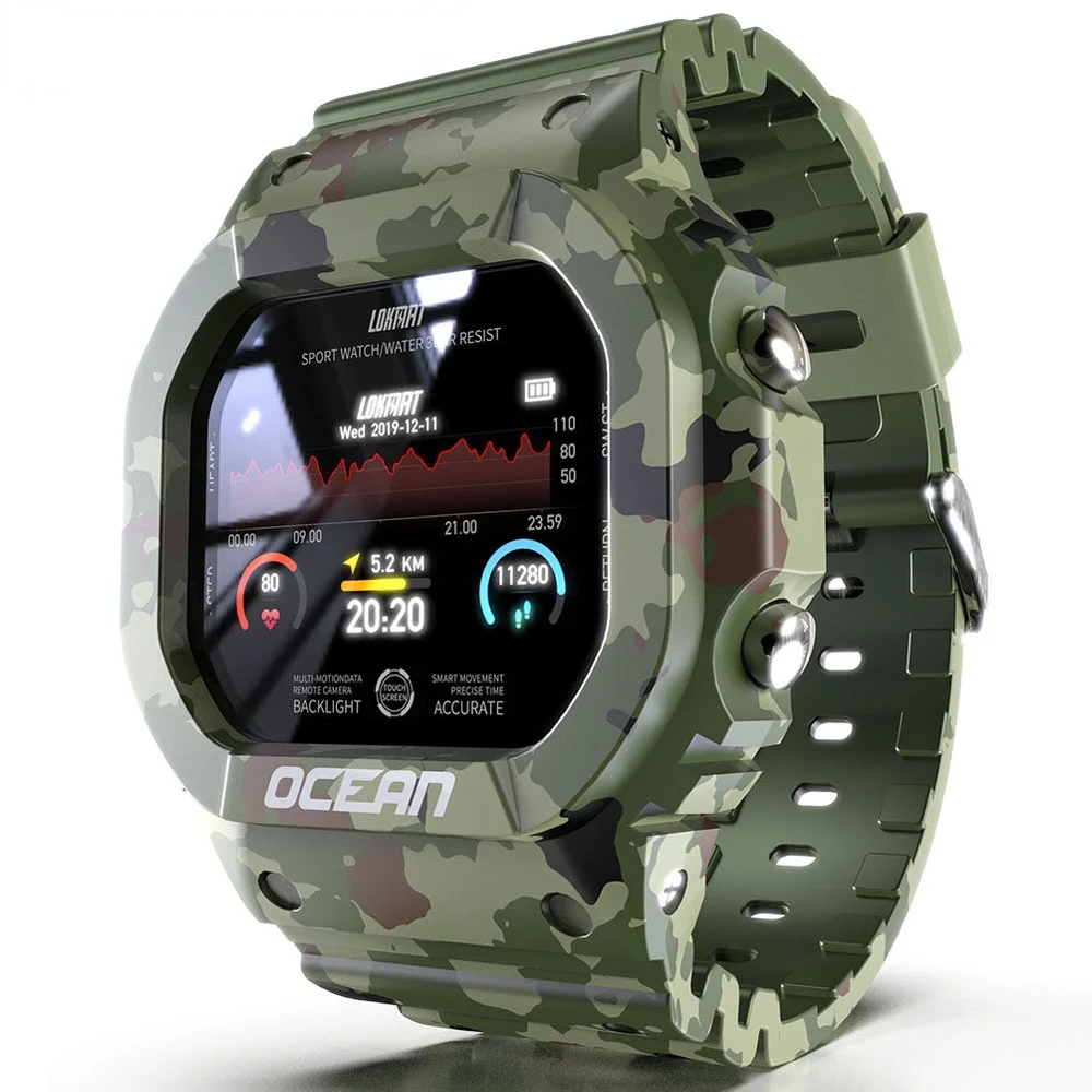 

Мужские смарт-часы Ocean с фитнес-трекером, отображением артериального давления, сообщений, пульсометром, женские Смарт-часы для Android