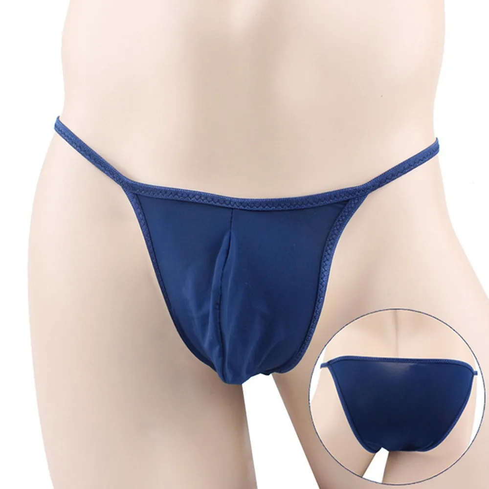 

Men Ultra-Thin T-Back Sexy Sheer Mesh Smooth Underwear Ice Silk Comfortable Underpants Breathable Quick Dry Soft Bikini Thongs