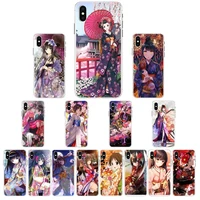 yndfcnb japanese geisha for phone case for iphone 13 x xs max 6 6s 7 7plus 8 8plus 5 5s se 2020 xr 12 11 pro max case