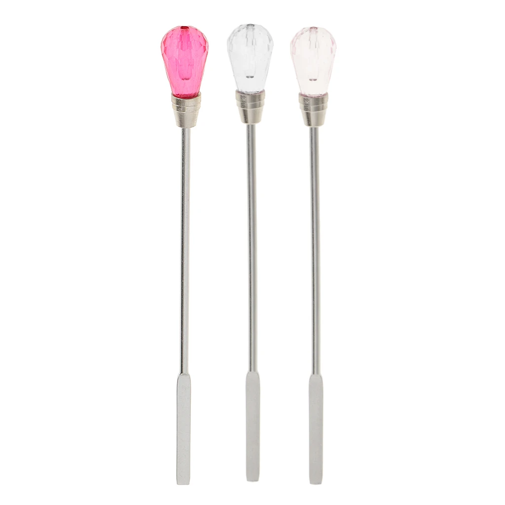 Миниатюрный Хрустальный шпатель стержень для перманентного макияжа пигментные