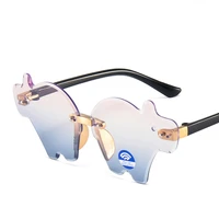 hkna 2022 children sunglasses for girlsboys cute rimless eyewear kids gift decorative glasses brand design frameless eyeglasses