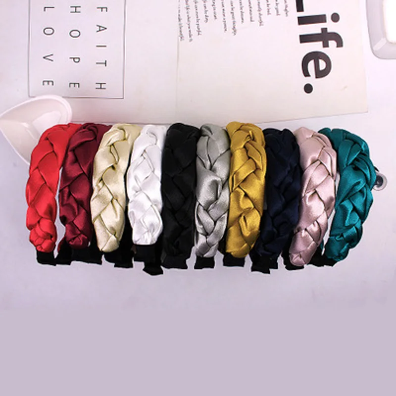 Бархатная повязка на голову Плетеный пинцет головной убор Женский ободок для