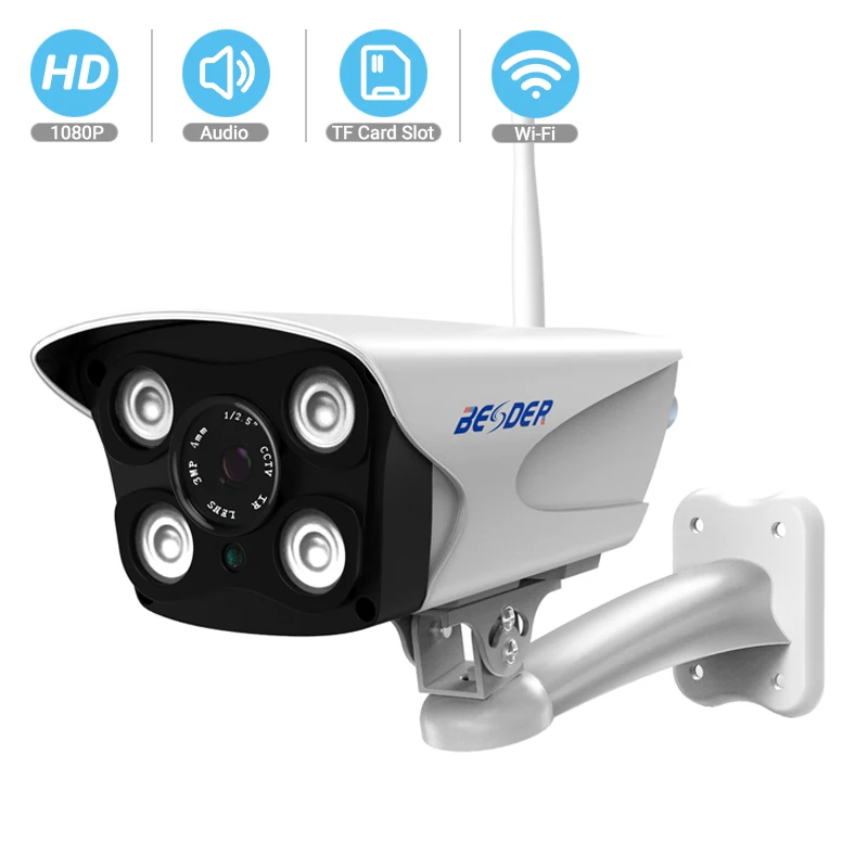 BESDER 1080P двухсторонняя аудио наружная WiFi камера металлический корпус с 2 ИК