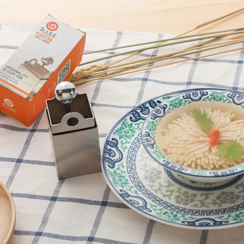

Tofu Flower Cutter Chrysanthemum Maker Cutter Stainless Steel Tofu Slicer Shredder Manual Press Shredder Vegetable Fruit Tools