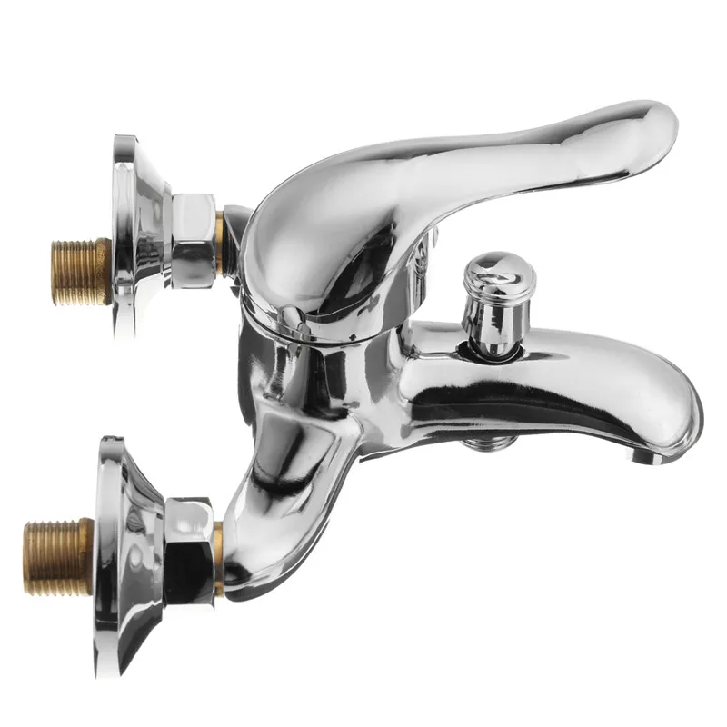 xueqin chrome polished wall mounted faucet mixer tap bath tub valve shower faucets bathroom single handle cold and hot water free global shipping