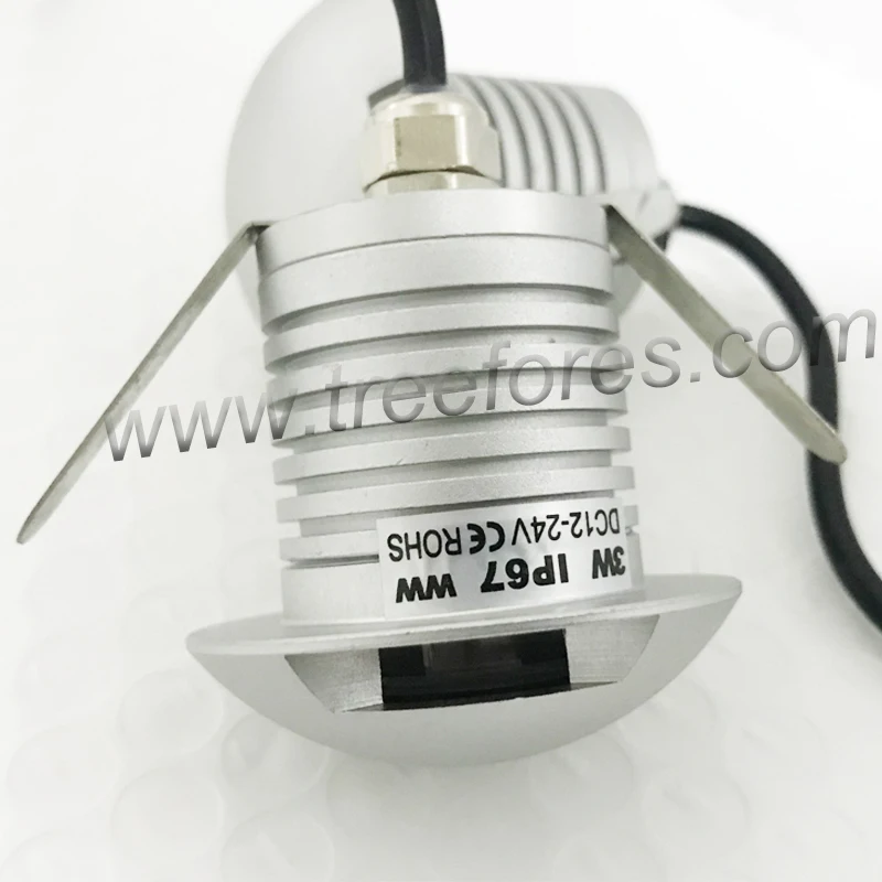 Боковое излучение света IP67 3W 12 V-24 V dc CREE открытый светодиодный мини-прожектор для стены сада гостиница лестница освещение Водонепроницаемый лампа