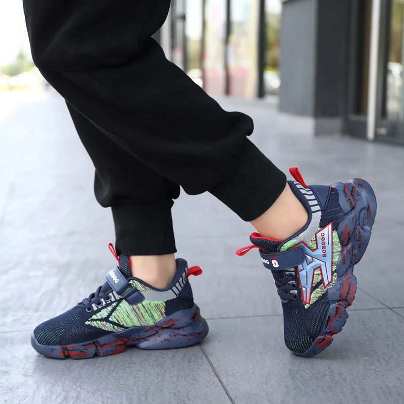 

Hot Sale Kids Boys Shoes For Sneakers Brand Children Running Shoes Designer Kids Cartoon Sneakers Hook & Loop Boy Sport Trainers