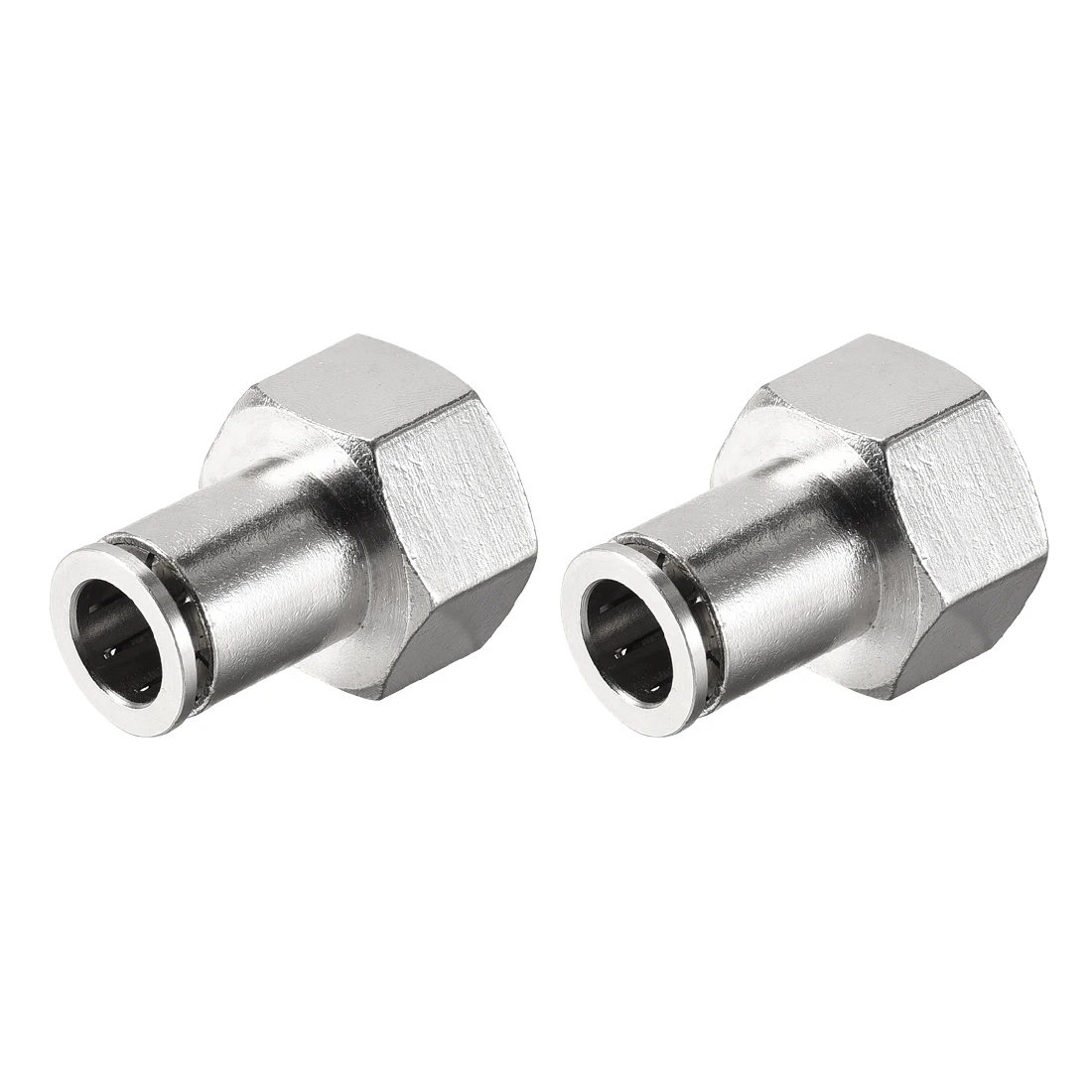

Uxcell 2 шт нажимной для подключения трубных фитингов 10 мм трубка OD x 1/2 PT Женский Серебряный тон для полиуретан или нейлон трубки и т. Д.