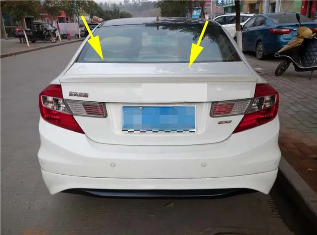 

Задний спойлер для Honda Civic 4DR Sedan 2012-2015 годов, Неокрашенный задний фонарь заднего фонаря багажника в заводском стиле, АБС-пластик, 1 шт.