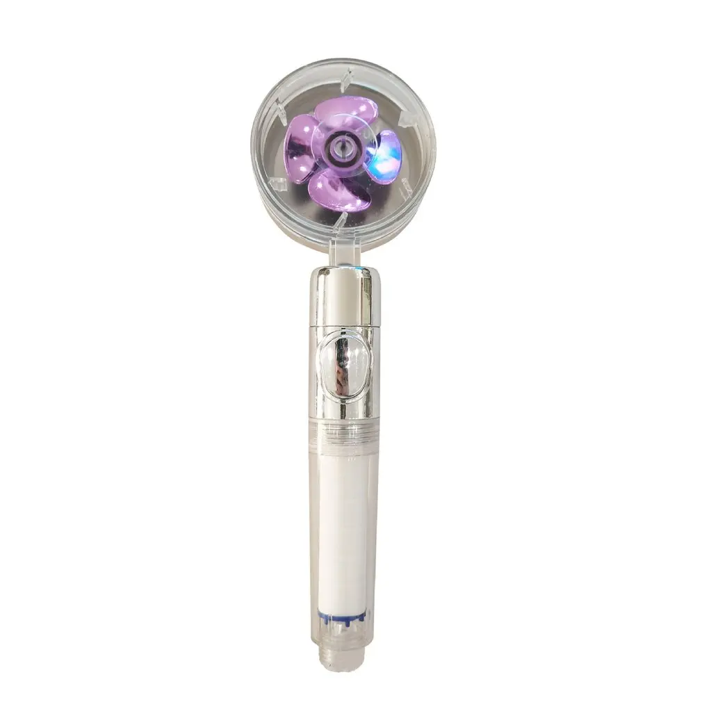 

Shower Head Small Waist Turbocharged Shower Propeller Shower Transparent Handle With Filter Cotton Easy Installation
