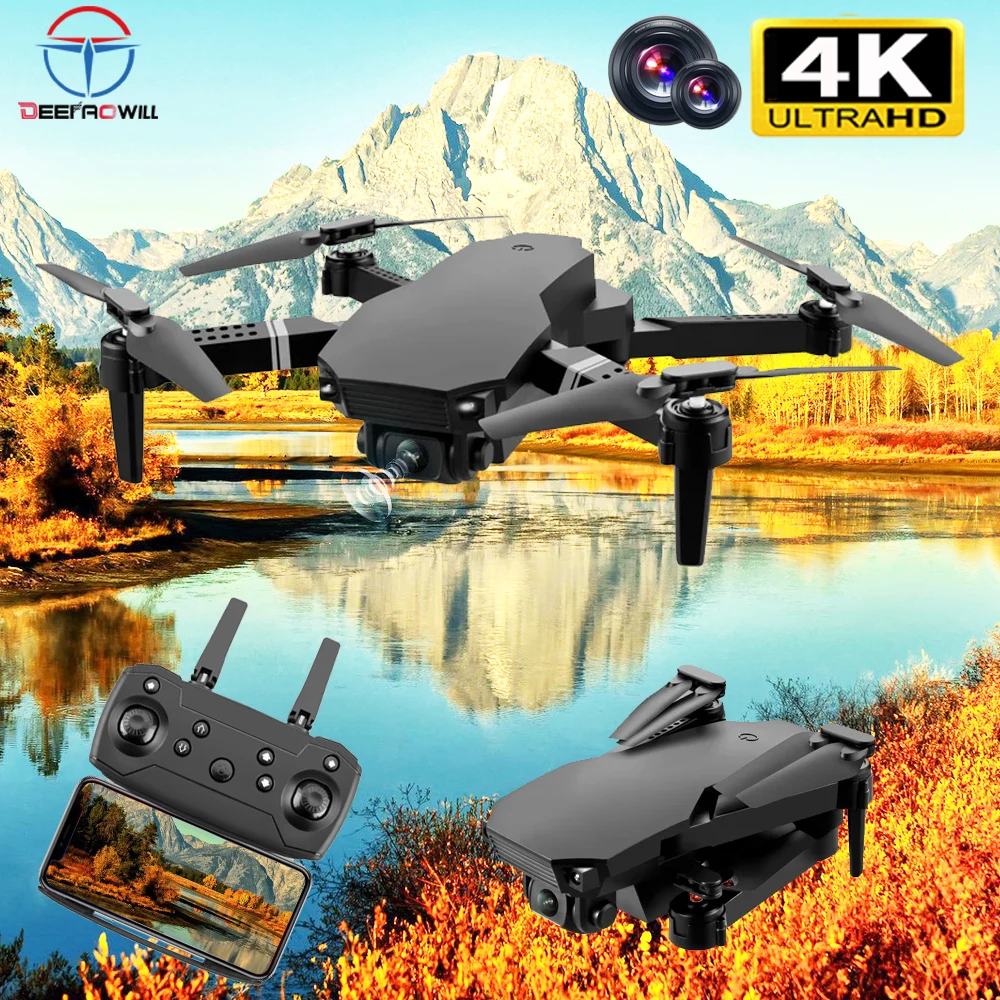 

New 2021 S70 drone 4K HD dual camera foldable height keeping drone WiFi FPV 1080p real-time transmission RC Quadcopter toy