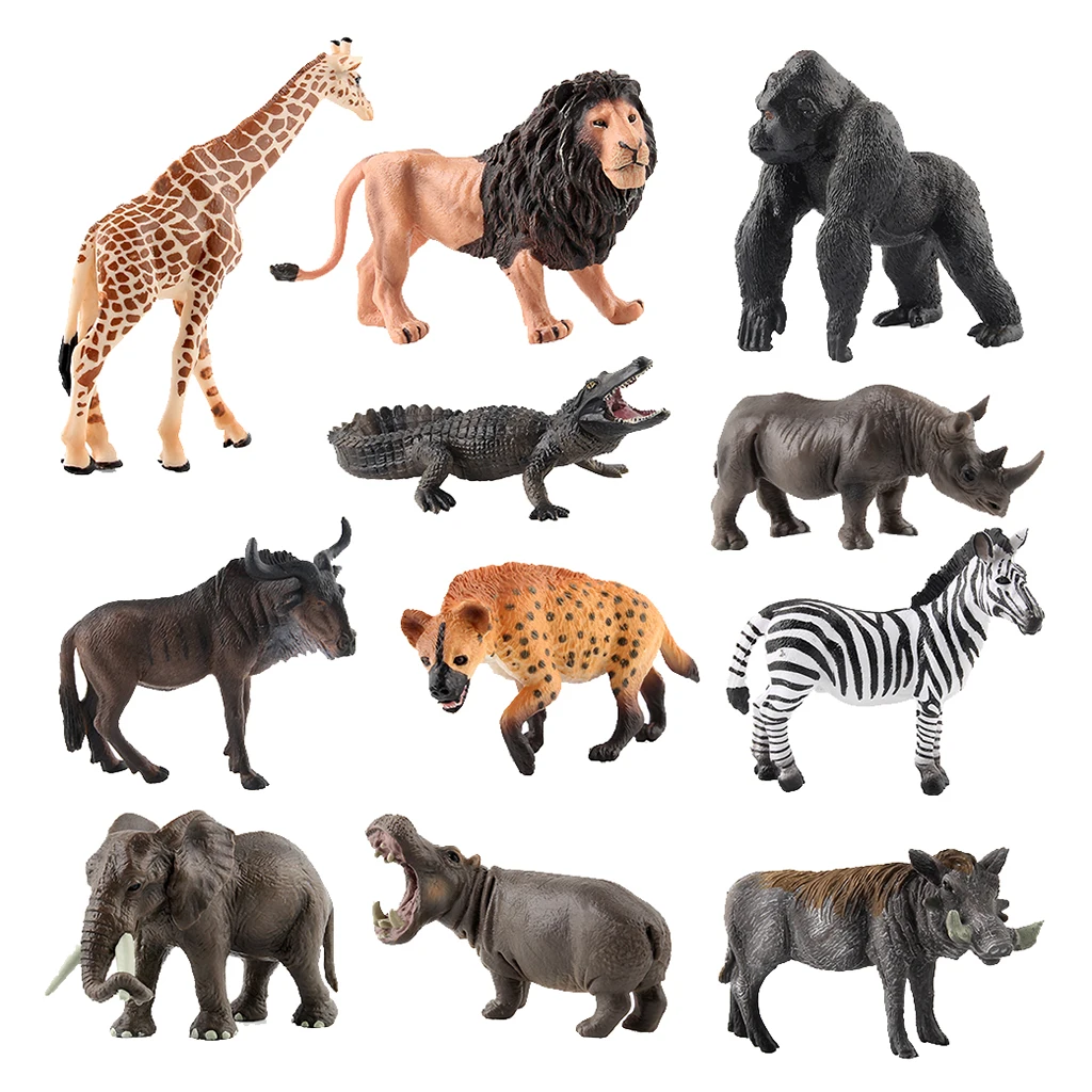 

Simulation Wild Animals Statue Toy Lovely Plastics Hyena Puzzle Toy for Kids