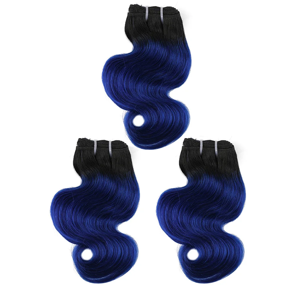 Настоящая красота 50 г бразильские волнистые волосы Омбре, волнистые пряди, светлые красные синие человеческие волосы для наращивания, коро... от AliExpress WW