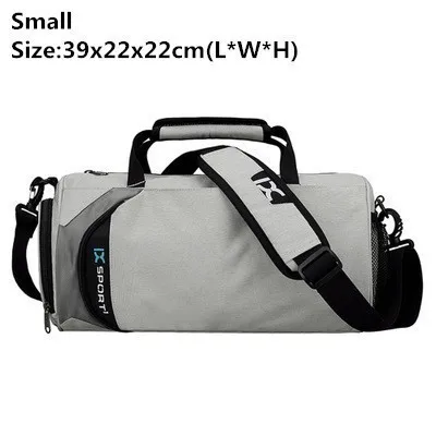Light Grey Small Водонепроницаемые спортивные сумки для мужчин, большая сумка для спортзала, женская сумка для йоги, фитнеса, сумка для путешествий, ручная сумка с обувью, мужская сумка t - Цвет: Light Grey Small