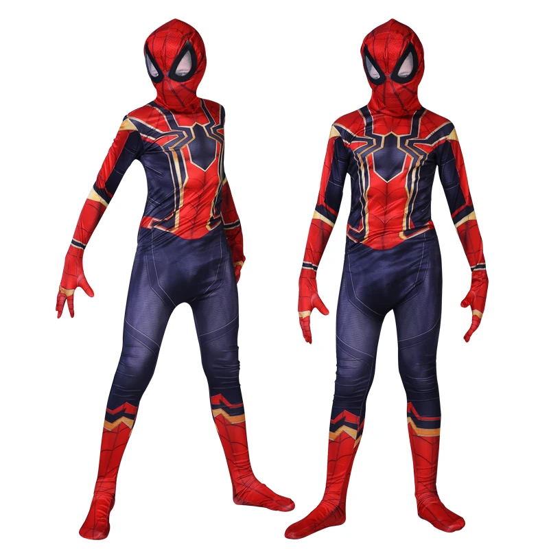 Новый костюм для косплея Zentai супергероя паука из спандекса взрослых/детей на