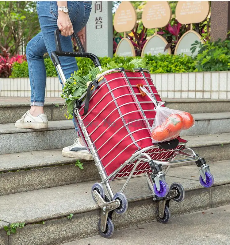 Специальная корзина для покупок небольшая Тележка складная тележка лестницы и