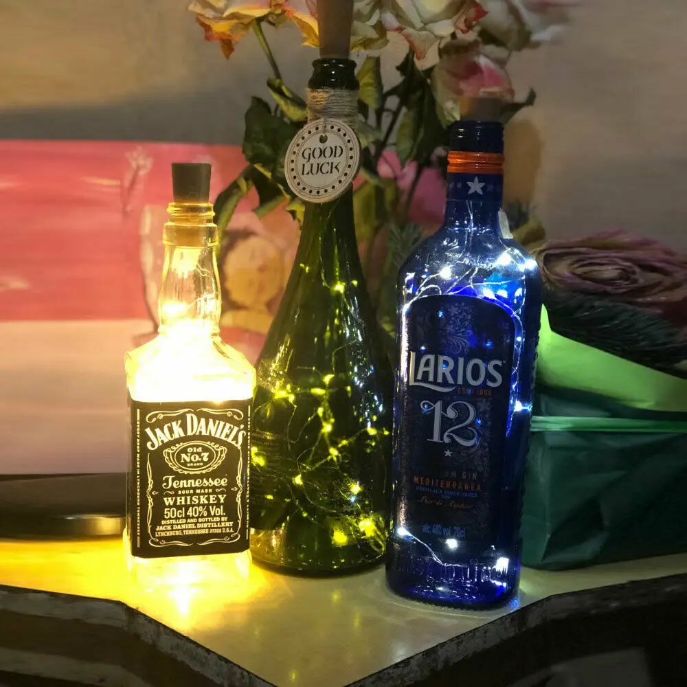

Battery-powered cork bottle light 1m / 2m DIY LED light bar light birthday party wine bottle stopper light bar (without battery)