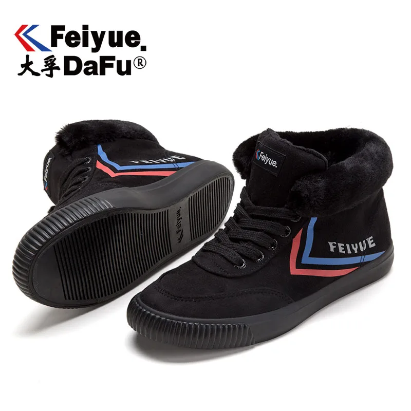 Feiyue/зимняя парусиновая обувь 959 г. Женская обувь для мужчин вулканизированные Кеды высокие рыцарские хлопковые туфли на плоской подошве, 2 цвета