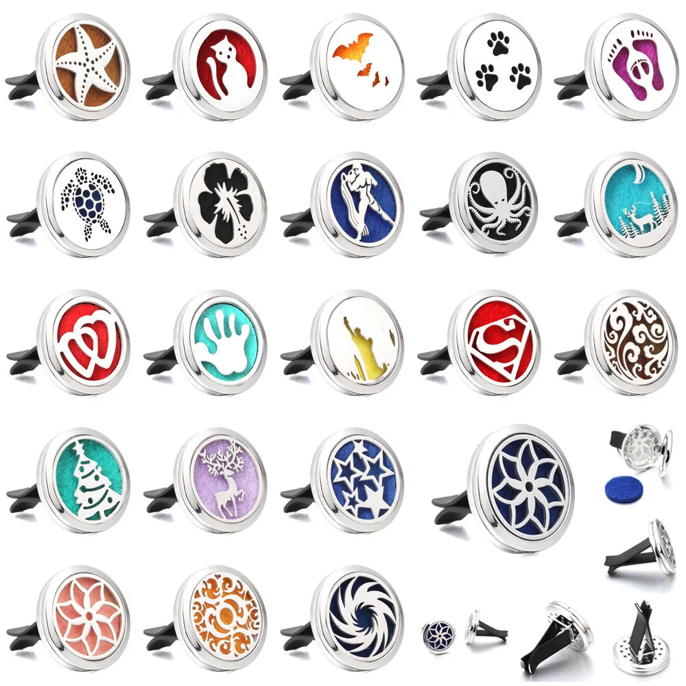 New Car Perfume Jewelry Diffuser Stainless Steel Air Freshener Essential Oil Locket Random Send 1pcs Pad | Украшения и аксессуары