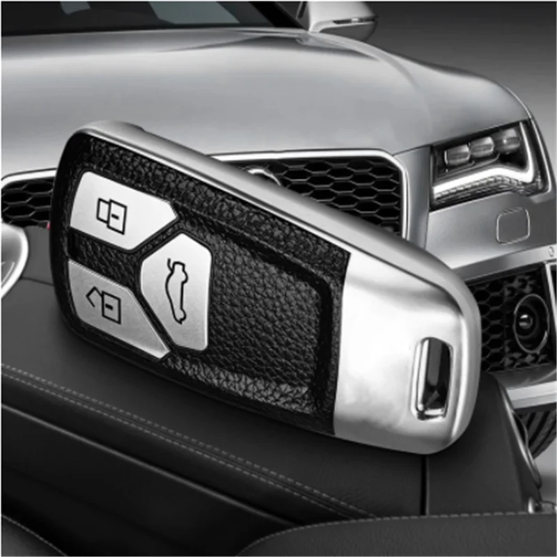 

TPU Leather Car Key Case For Audi A4 A4L 8 S 2017 2016 A5 QT S5 S7 A6L Allroad Q5 Q7 TT TTS B9 Accessorise remote key case