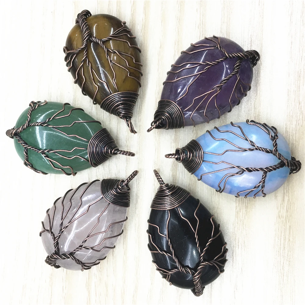 Натуральный камень кристалл дерево жизни искусственные розы Кварцевая