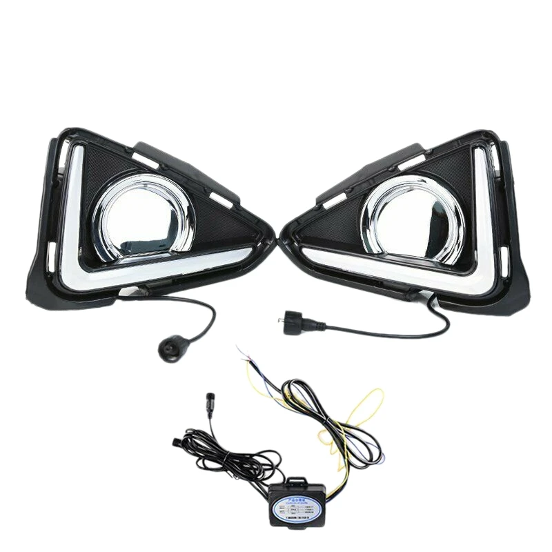 DRL для Toyota RAV4 2016 17 18 светодиодный дневной светильник противотуманных фар с