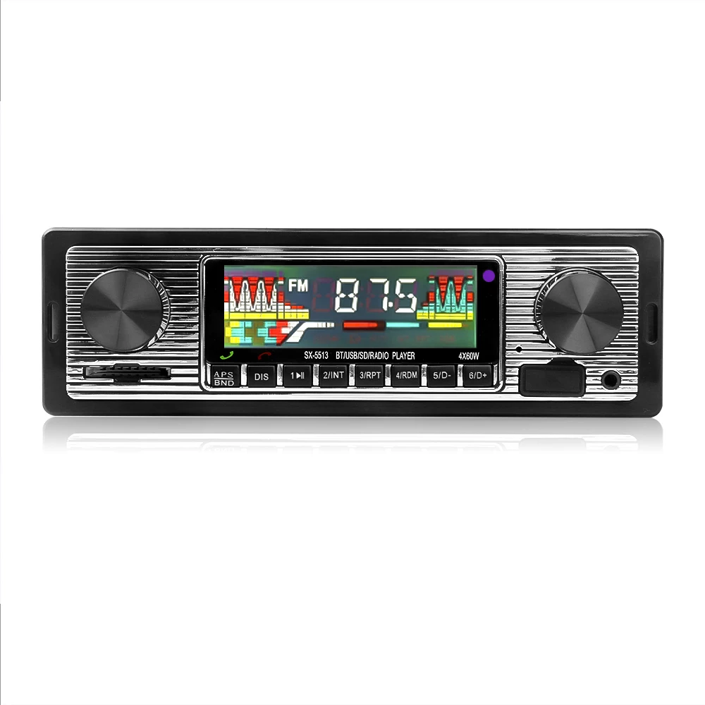 Car Radio Bluetooth Vintage Wireless Multimedia MP3 Player AUX USB FM 12V Classic Stereo Receiver Audio Player Car Accessary
