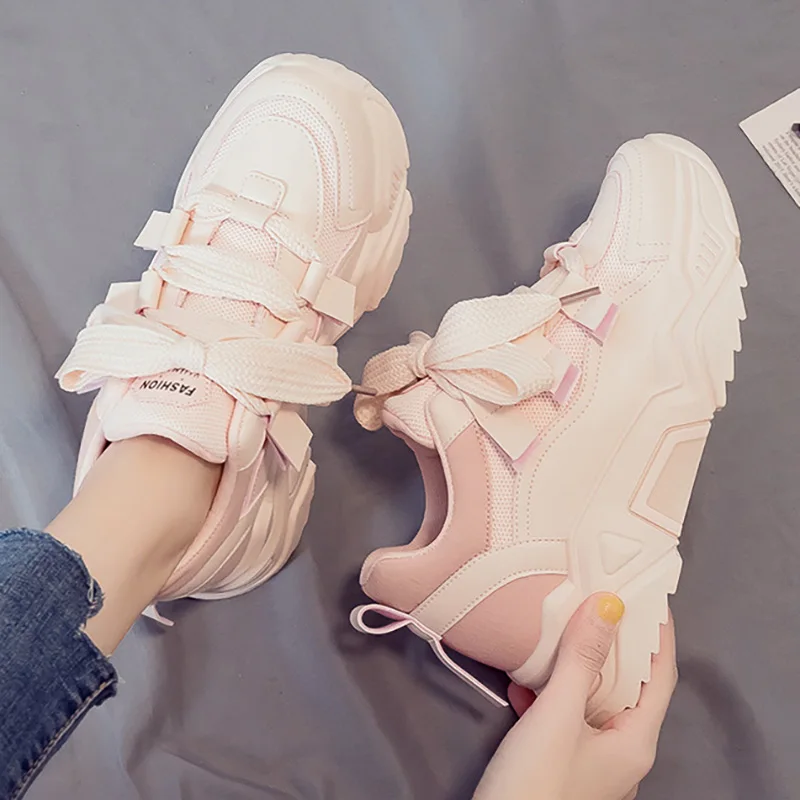 Массивные кроссовки Женская обувь Новинка 2020 года Вулканизированная Кроссовки