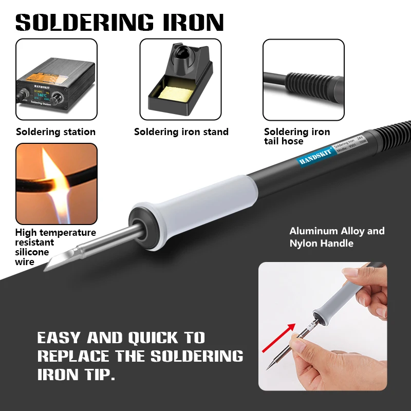 T12 Soldering Station Set LCD Digital Display Welding Iron Quick Heating BGA Rework Portable Tools | Инструменты