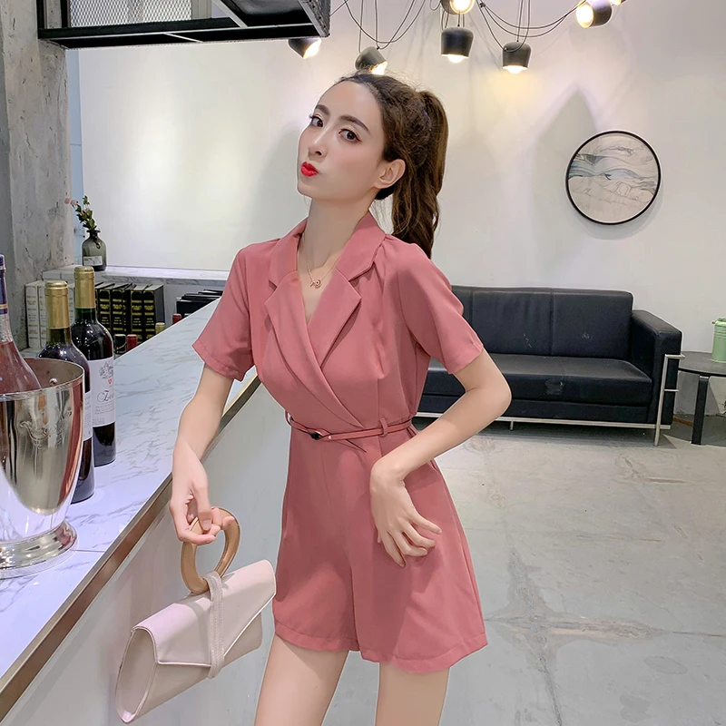 Корейские модные блейзеры с коротким рукавом офисные женские свободные