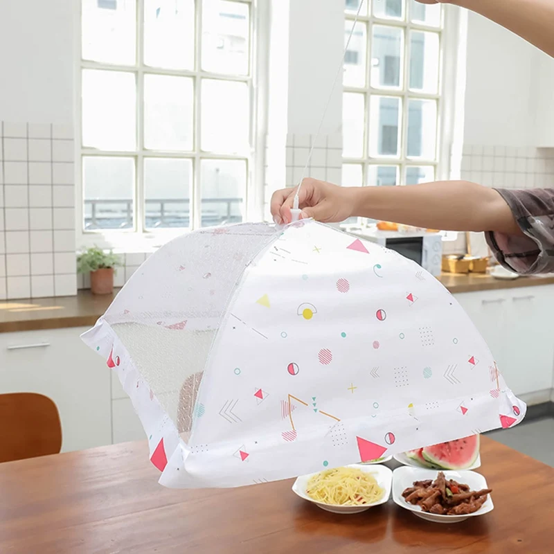 

1PC Newest Umbrella Style Food Cover Anti Fly Mosquito Meal Cover Mesh Table Home Using Food Cover Kitchen Gadgets Cooking Tools