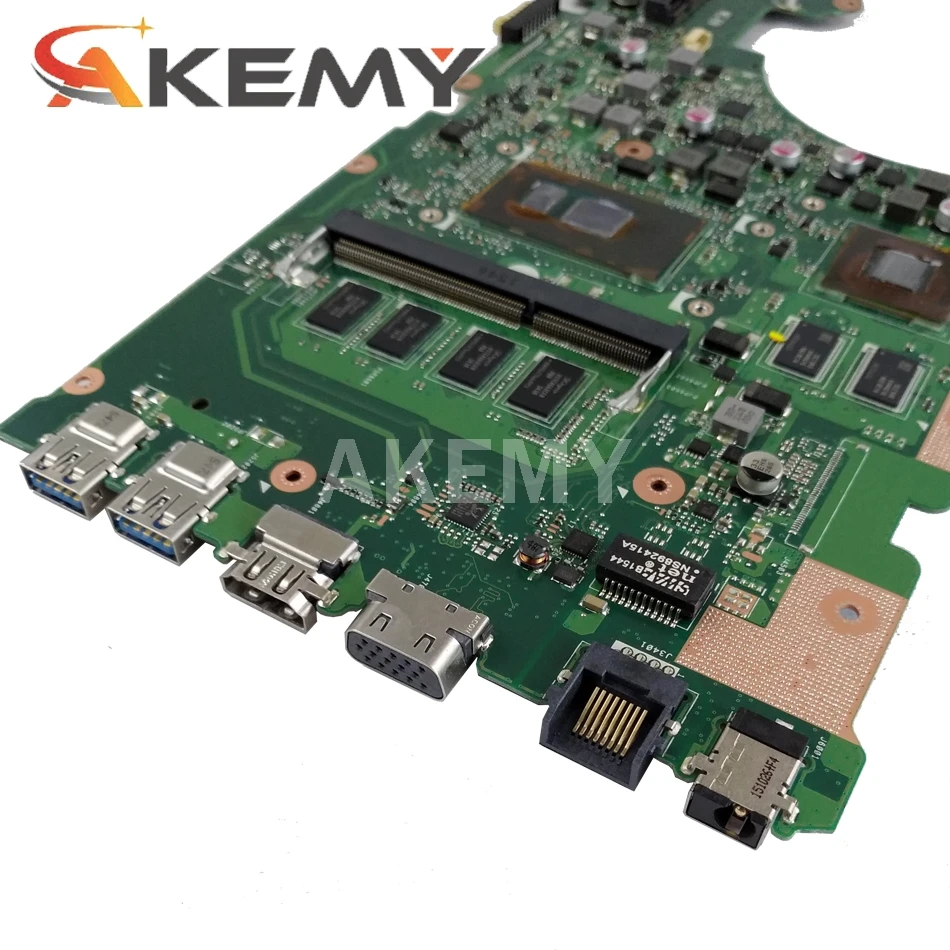 

New Akemy motherboard for ASUS X555UF X555U X555UQ I5-6200U 4G RAM laptop motherboard