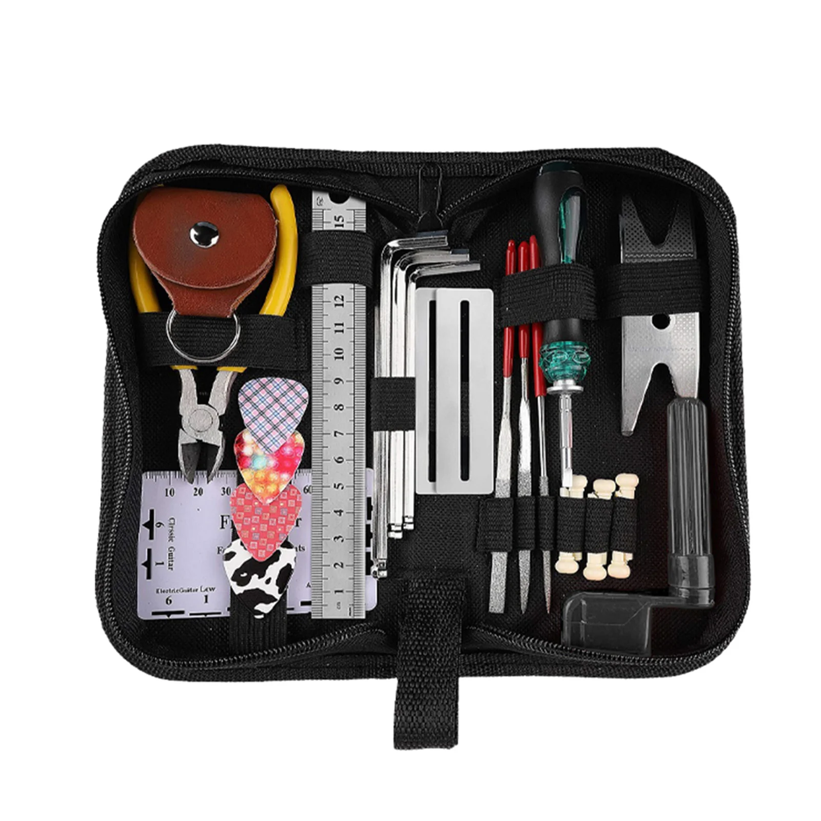 

25 Pieces Guitar Repair Setup Tools for Ukulele Mandolin Banjo Maintenance