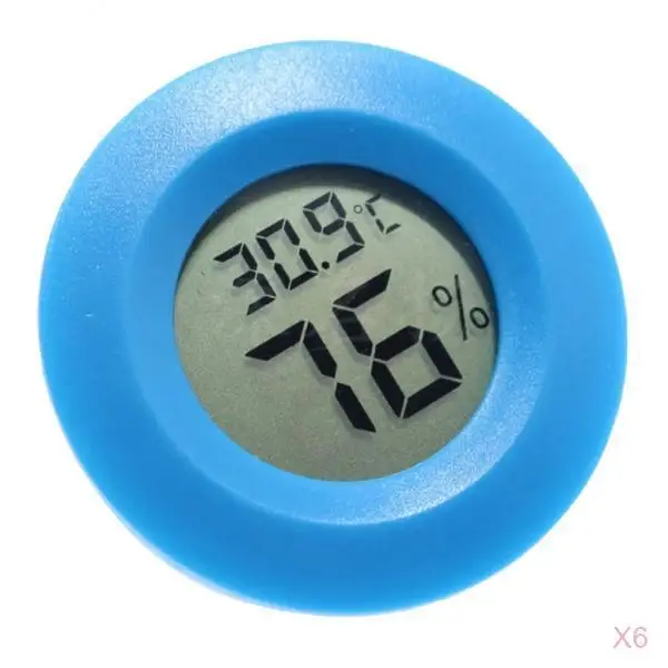 

6pcs Round Reptile Thermometer Humidity Hygrometer 45.2cm Reptile Gecko