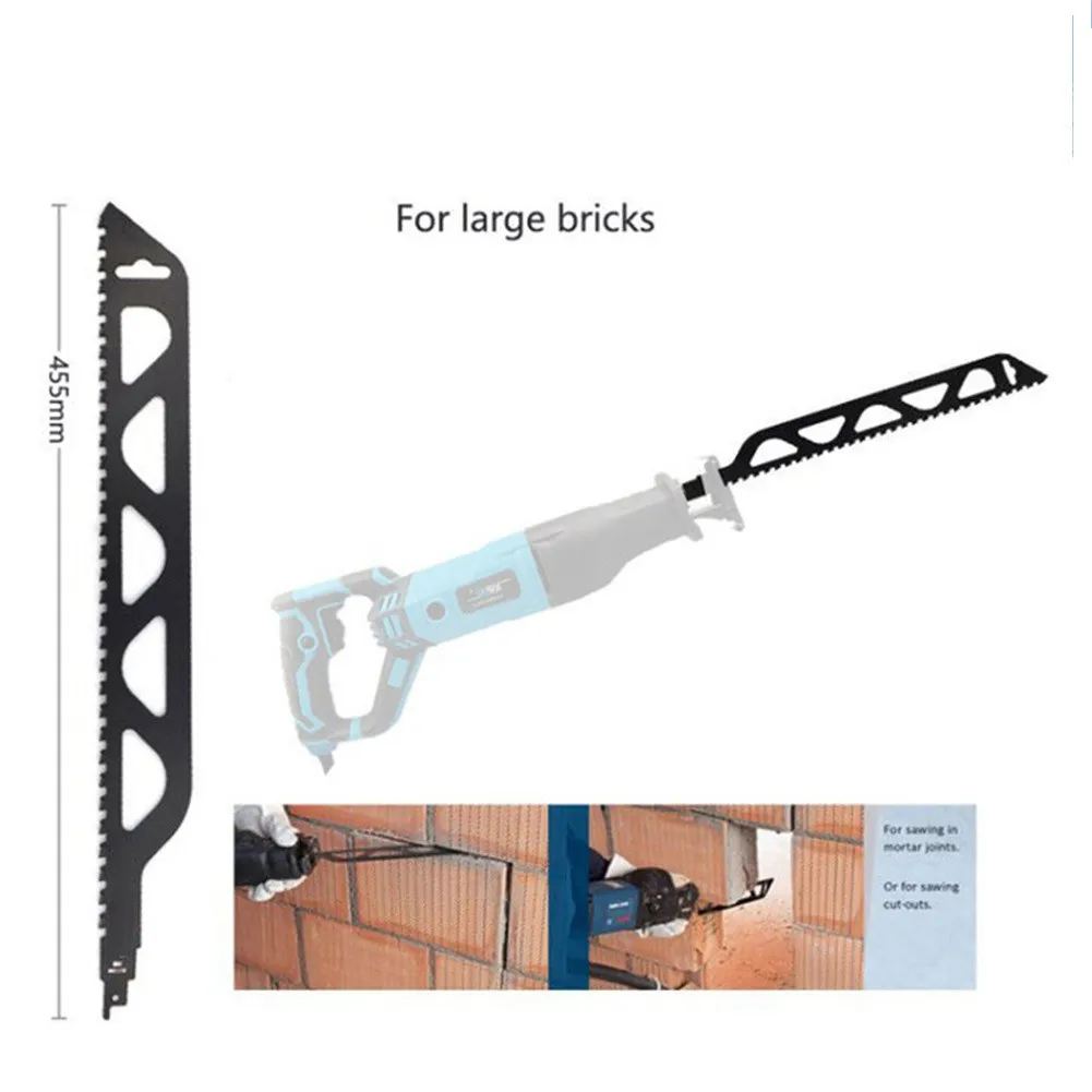 

3Pcs 240mm/305mm/455mm Reciprocating Saw Blade Cutter Power Tool Wood Plastic Brick Wall Concrete Stone Cutting