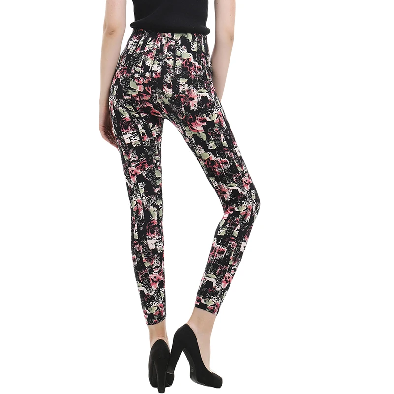 Женские леггинсы для фитнеса весна-осень 2020 полосатые в клетку с принтом женские