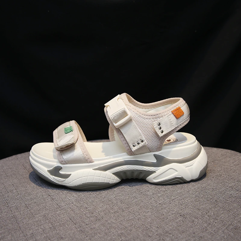 Сандалии женские на платформе 4 см босоножки-гладиаторы массивной подошве