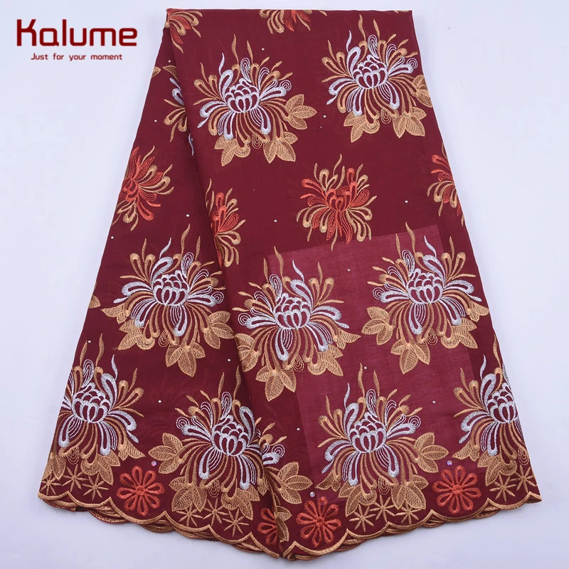 

Kalume Cheap Nigerian Swiss Voile Lace Blue African Swiss Cotton Lace Fabric With Stone For Sewing Dress Cotton Lace Fabric 1937