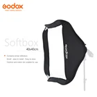 Софтбокс Godox 40*40 см для фотостудии, софтбокс, светильник для Speedlite, без кронштейна S-type, держатель Bowens
