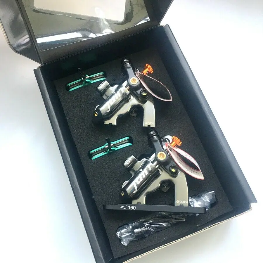 

Juin Tech GT-F Line Pull Hydraulic Disc Brake caliper Road Disc CX Gravel 160mm GT F 4 Piston Flat mount GRAY