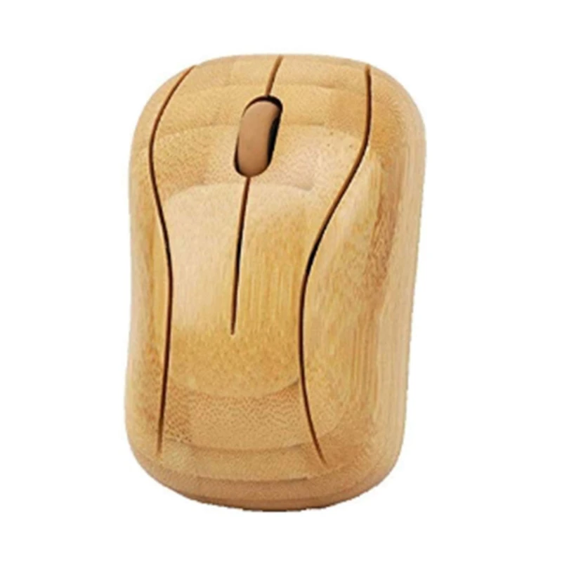 

2.4G Wireless Optical Bamboo Mouse Adjustable DPI Computer Mouse with USB Receiver for Notebook PC Laptop Computer