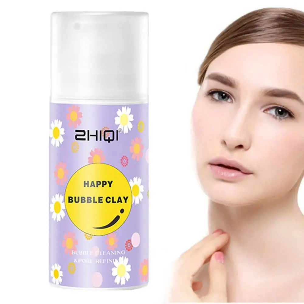 

Natural Extract Clearing Bubble Mud Cream Mask Moisturizer Cream Cleaning Mask Shrink Mask Pore Deep Face Y9P5
