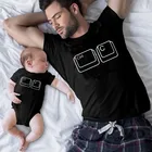 Ctrl C Ctrl V Семейные комплекты футболка для папы, сына, мамы и дочки детские топы, боди для маленьких девочек и мальчиков, футболка семейный образ