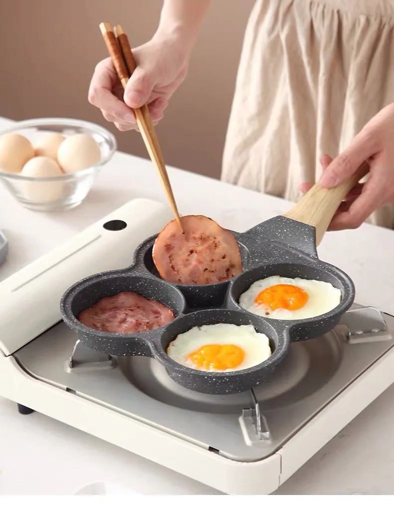 BEEMSK 4 отверстия рандомная антипригарная сковорода для бургеров яиц ветчины