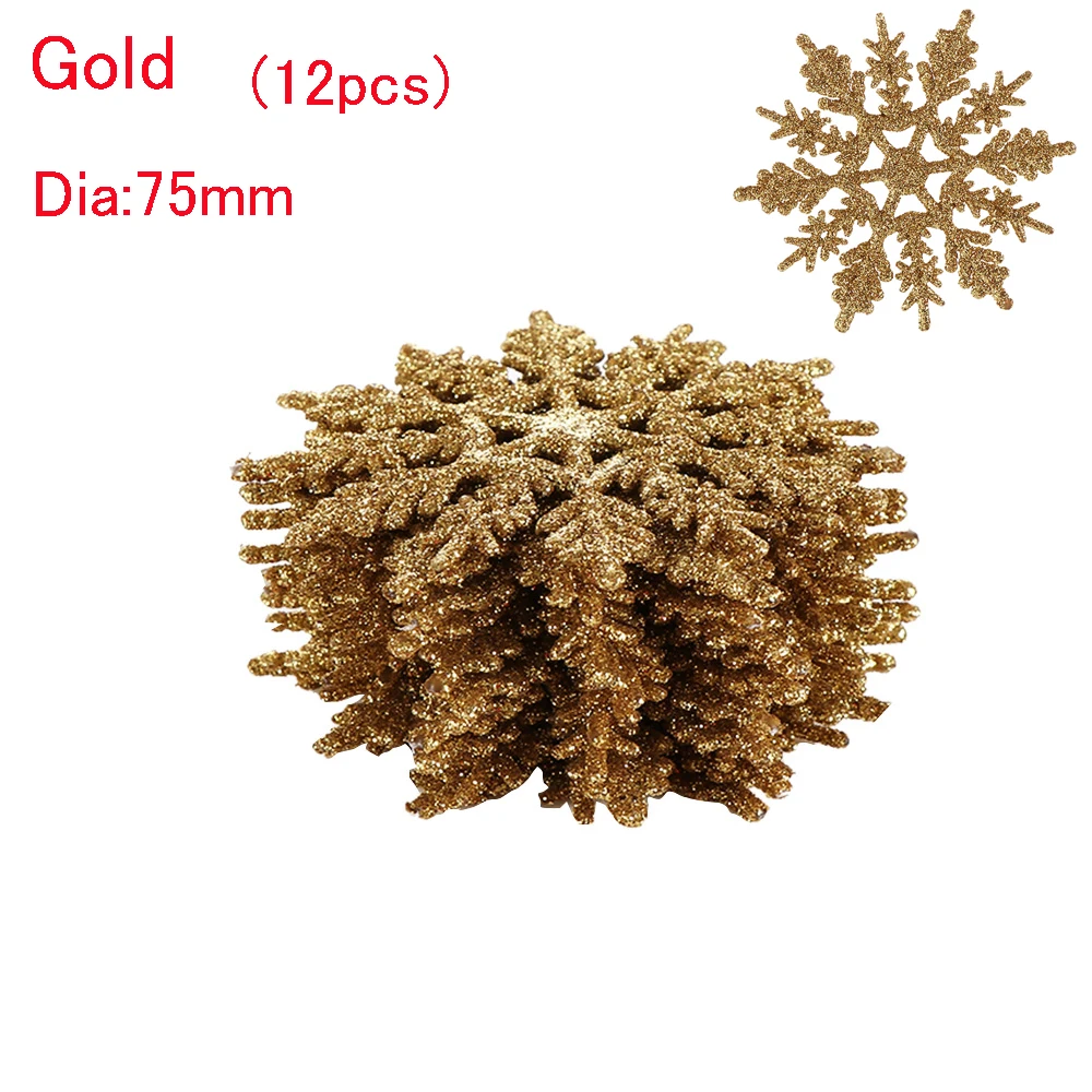 type 2 gold-7.5CM 10/12/20 штук DIY рождественская Снежинка из смолы кабошоны Украшение Аксессуары Скрапбукинг поделки рождественские украшения - Цвет: type 2 gold-7.5CM