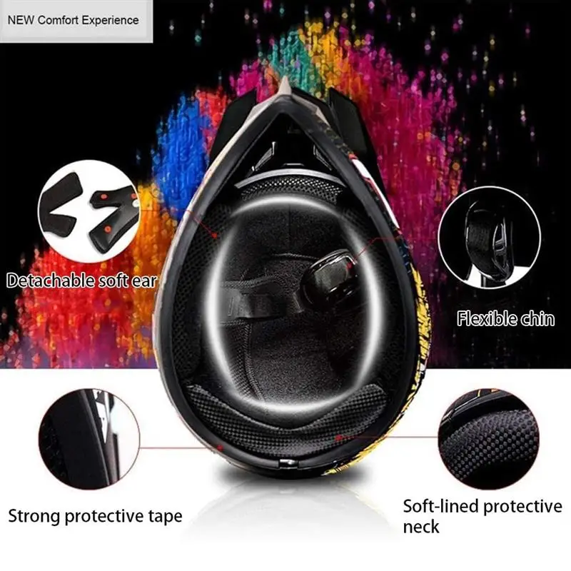 Мотоциклетный шлем с защитными очками защитное покрытие для лица мотокросса