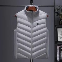men vest cotton in autumn and winter graphene electric heating waistcoat usb safety intelligent constant temperature clothing