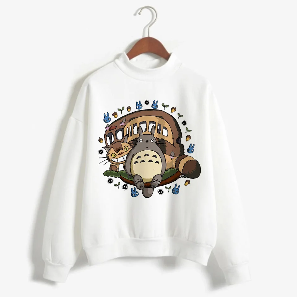Totoro Studio Ghibli Kawaii Harajuku Толстовка для женщин Ullzang Красивый Веселый мультяшный Аниме толстовки 90s Графический Hoody женский