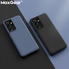 Liquid Silicone Case For SamSung Galaxy S21 Ultra S20 FE S 21 Plus S10 E Note 10 Lite 20 A51 A71 A21S Original Soft Liners Cover
