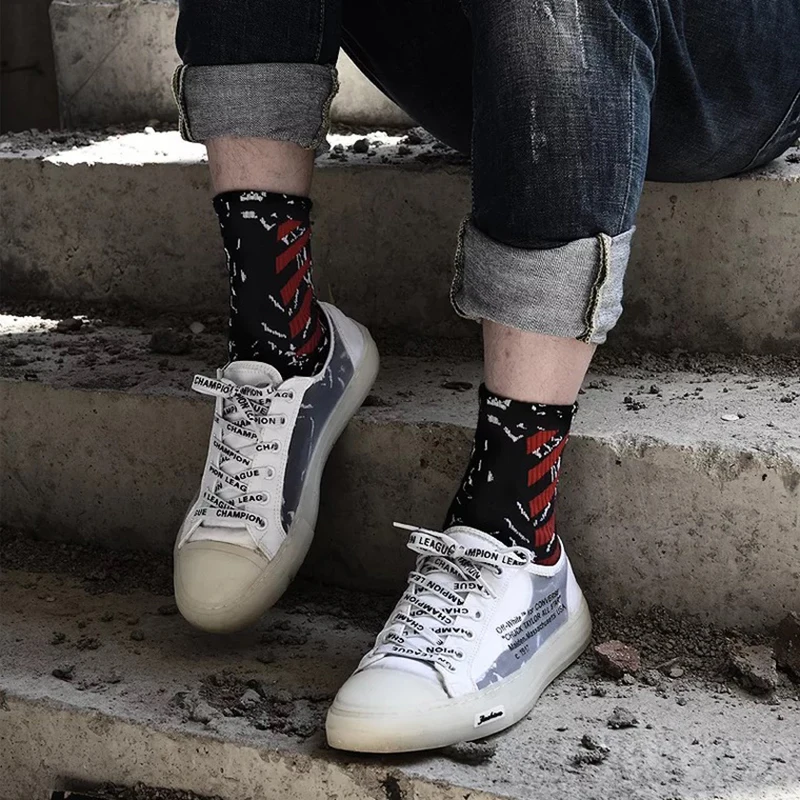 Хип носки мужские уличные стильные кроссовки интересные счастливые подарки для